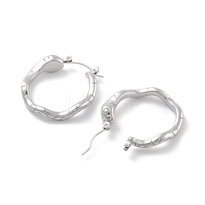 Non-Tarnish 304 Stainless Steel Hoop Earrings EJEW-K281-03P-1