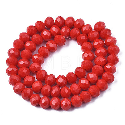 Opaque Solid Color Imitation Jade Glass Beads Strands EGLA-A044-P1mm-D22-1