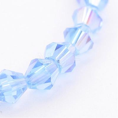 Glass Beads Strands X-GB4mm22Y-AB-1