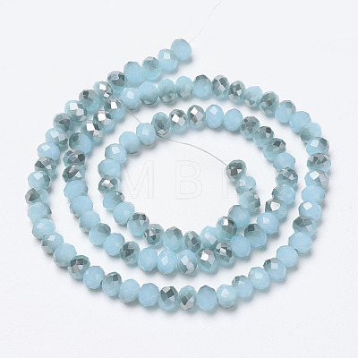 Electroplate Glass Beads Strands EGLA-A034-J4mm-E01-1