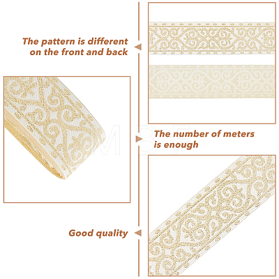 Ethnic Style Embroidery Polyester Ribbon OCOR-WH0046-14A-1