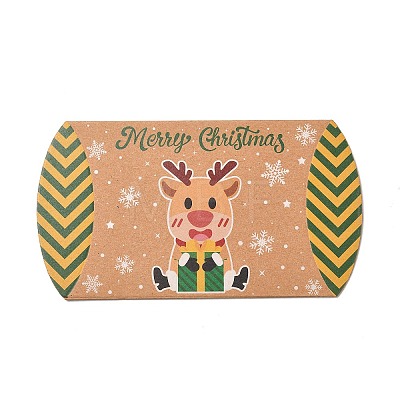 Christmas Theme Cardboard Candy Pillow Boxes CON-G017-02B-1