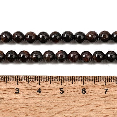 Natural Garnet Gemstone Bead Strands G-R263-6mm-1