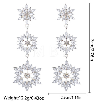 Christmas Alloy Dangle Stud Earrings FS-WG10992-29-1