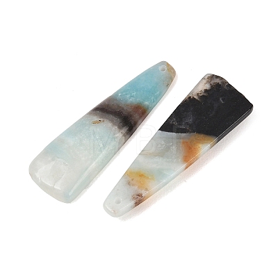 Natural Flower Amazonite Pendants G-K381-21C-1