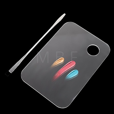 Acrylic Color Palette and Double Head Spoon Palette Spatulas Stick Rod MRMJ-G001-92-1