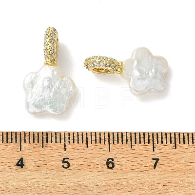 Natural Baroque Keshi Pearl Pendants PALLOY-JF05637-02-1
