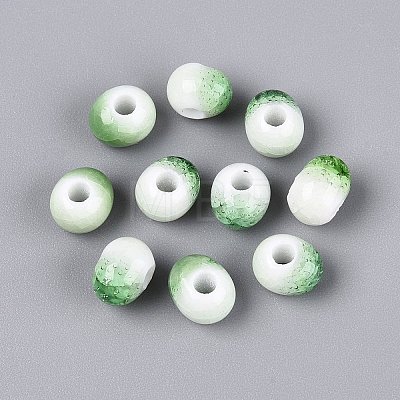 Handmade Crackle Porcelain Beads PORC-Q008-06A-05-1