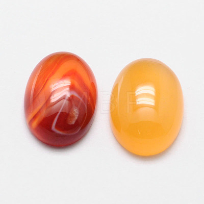 Oval Natural Carnelian Cabochons G-K020-18x13mm-05-1