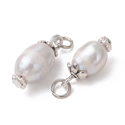 Natural Cultured Freshwater Pearl Pendants PALLOY-JF05555-1
