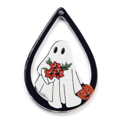 Halloween Printed Acrylic Big Pendants MACR-M048-01B-1