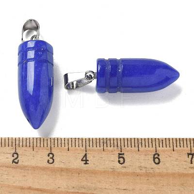 Dyed Natural White Jade Pointed Pendants G-B127-18P-06-1