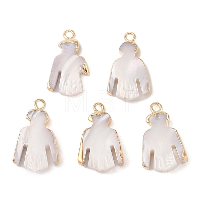 Natural Trochous Shell Pendants SHEL-P017-10G-1