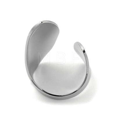 304 Stainless Steel Open Cuff Ring RJEW-Q775-01P-1