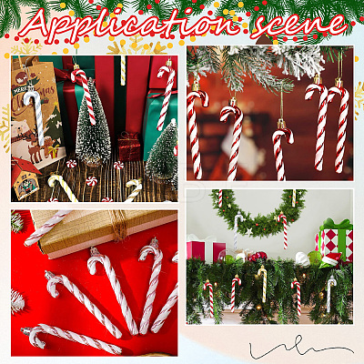 2Sets Plastic Candy Cane Pendant Decorations FIND-SC0013-43-1