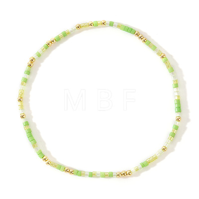 Minimalist Plastic & Brass Beads Stretch Bracelets for Women MY0437-6-1