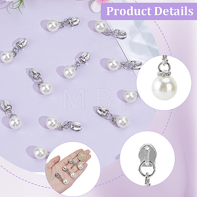 30Pcs Zinc Alloy with Round Resin Replacement Zipper Sliders FIND-CY0002-22P-1