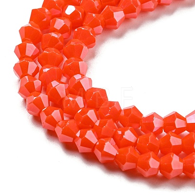 Opaque Solid Color Electroplate Glass Beads Strands EGLA-A039-P4mm-A03-1