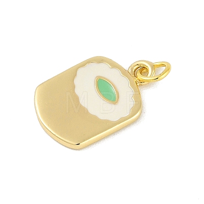 Brass Enamel Pendants KK-B114-10G-1