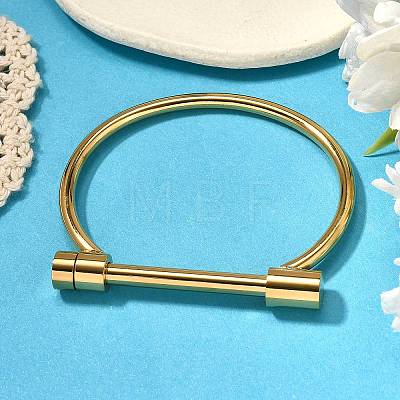 Ion Plating(IP) 304 Stainless Steel Bangles BJEW-P222-14G-1