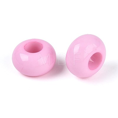 Opaque Acrylic European Large Hole Beads SACR-N019-03G-1