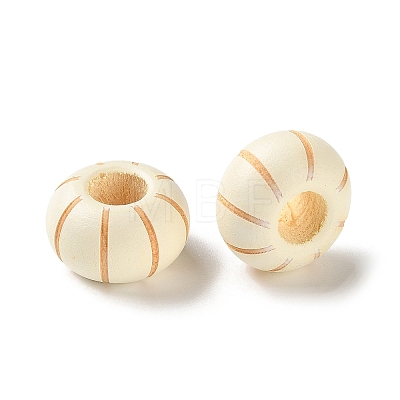 Schima Wood Carved European Beads WD-CBACBB7-02B-1