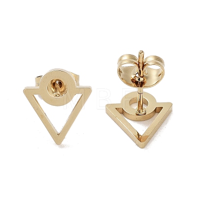 PVD Vacuum Plating 304 Stainless Steel Stud Earrings for Women EJEW-A048-34G-1