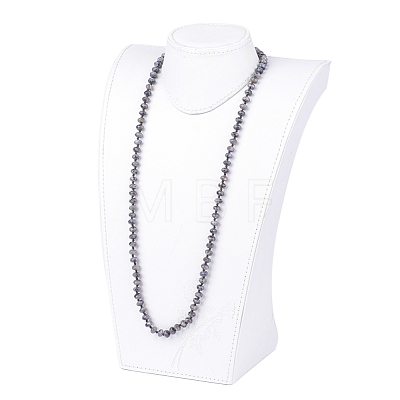 Natural Larvikite Beaded Multi-use Necklaces/Wrap Bracelets NJEW-K095-A02-1