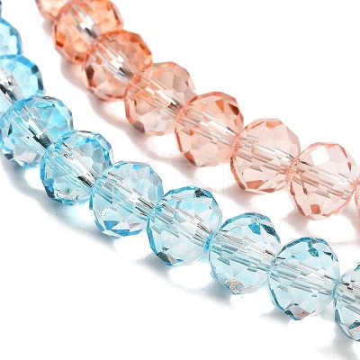 Transparent Painted Glass Beads Strands DGLA-A034-T6mm-A19-1