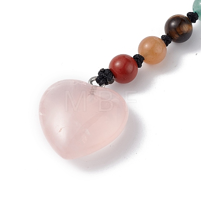 7 Chakra Gemstone Beads Keychain KEYC-F036-02C-1