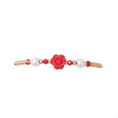 6Pcs Glass Seed Bead & Resin Braided Beaded Bracelets BJEW-MZ00307-1