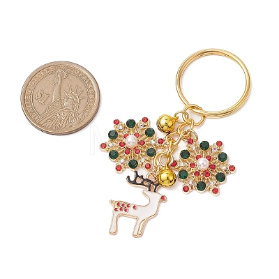 Alloy Enamel with Cubic Zirconia Keychain KEYC-JKC00863-1