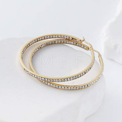 304 Stainless Steel Hoop Earrings WV2834-1