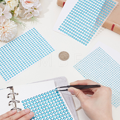 4 Sheets 4 Styles Acrylic Imitation Pearl Stickers Paper Sheets for Craft DIY-SP0002-64E-1