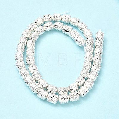 Electroplated Natural Lava Rock Beads Strands G-G984-15S-1