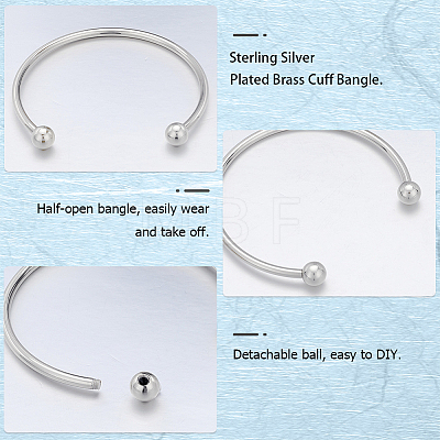 6Pcs Brass Cuff Bangle Making KK-BBC0022-74-1