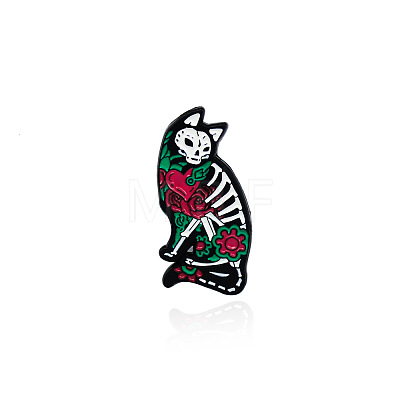 Animal Skeleton Safety Brooch Pin JEWB-PW0001-001B-1