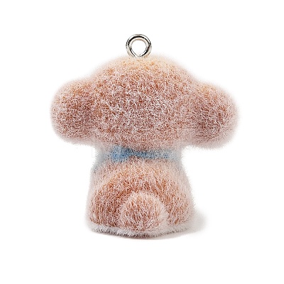 Flocking Opaque Resin Pendants LS-RESI-I353-02P-02-1