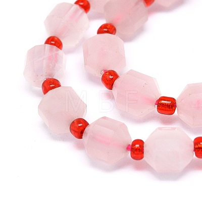 Natural Rose Quartz Beads Strands G-O201B-42-1