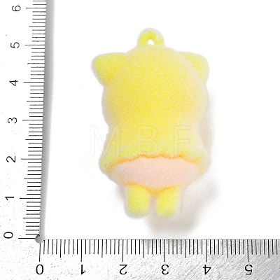 Flocky Resin Pendants RESI-S017-03C-1