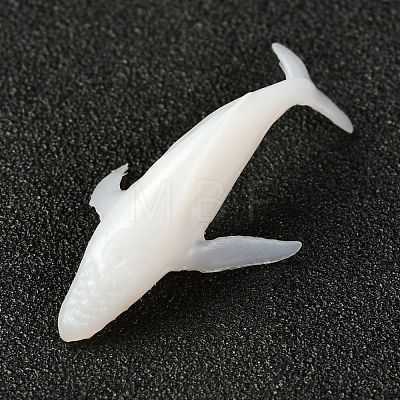 Whale Shaped Plastic Decorations DIY-F066-10-1