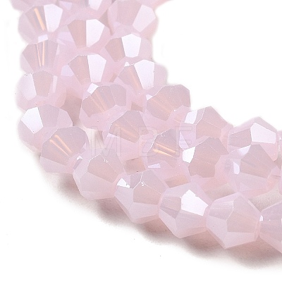 Imitation Jade Electroplate Glass Beads Strands EGLA-F029-J4mm-A02-1