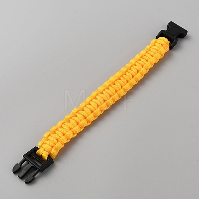 Survival Polyester Cord Bracelet with Plastic Clasps for Hiking Camping Outdoor BJEW-WH0018-54B-1