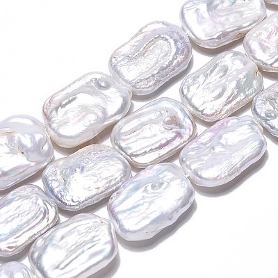 1 Strand Natural Baroque Pearl Keshi Pearl Beads Strands PEAR-SC0001-48-1
