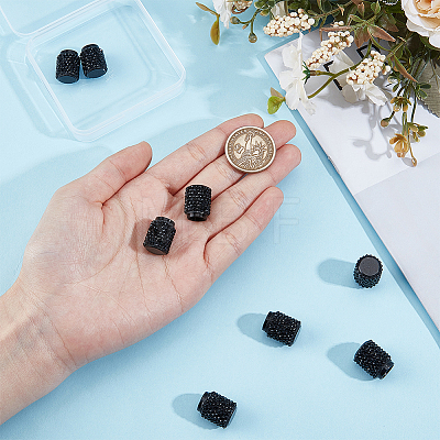 8Pcs Rubber Rhinestone Tire Valve Stem Caps FIND-GF0009-36A-1