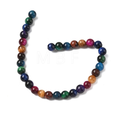 Natural Tiger Eye Beads Strands X-G-G101-6mm-6-1