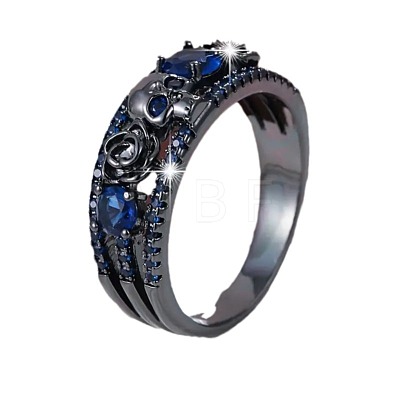Alloy & Rhinestone Finger Rings FS-WG4F886-04-1