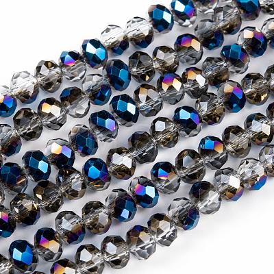 Electroplate Transparent Glass Beads Strands EGLA-A034-T4mm-Z01-1
