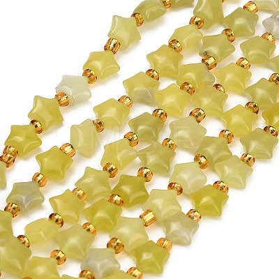 Natural Lemon Jade Beads Strands G-Z080-A26-8mm-1