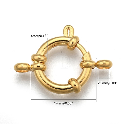 304 Stainless Steel Spring Ring Clasps STAS-H558-29G-1